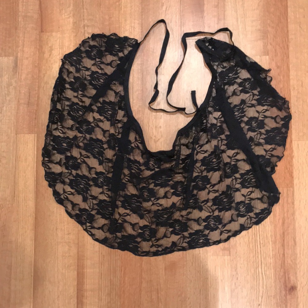 Girls Black Lace ballet skirt